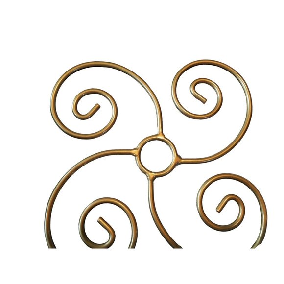 Wine Things Glass Go Round 4-Glass Decorative Caddy, Gold Goes over the Wine Bot - Picture 2 of 5